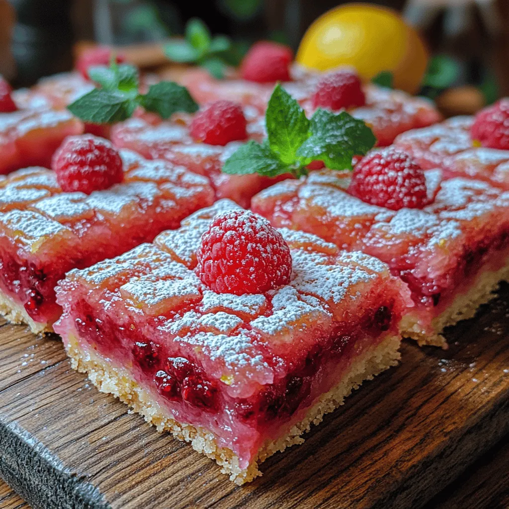 As the warm sun graces our days and the air fills with the sweet scent of blooming flowers, summer beckons us to embrace the season of outdoor gatherings and refreshing treats. One standout dessert that embodies the spirit of summer is the Zesty Raspberry Lemonade Bars. These delightful bars capture the essence of sun-soaked days, offering a perfect balance of vibrant flavors that invigorate the palate. With a luscious combination of tart lemons and sweet raspberries, this dessert not only looks enticing but also delivers a refreshing burst of flavor that makes it an ideal choice for warm-weather festivities.