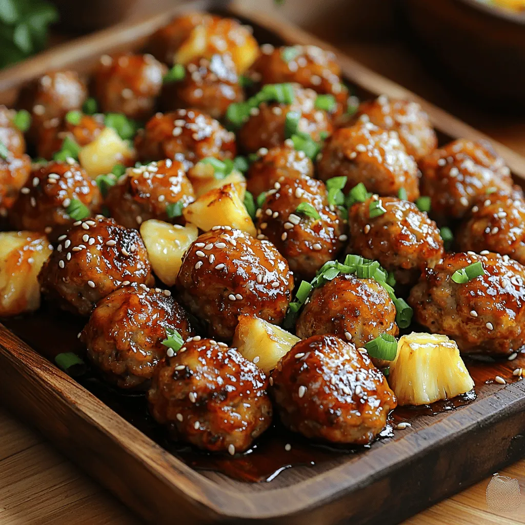 If you're looking for a dish that embodies the perfect blend of sweet and savory, look no further than Juicy Teriyaki Pineapple Meatballs. This delightful recipe not only tantalizes the taste buds but also brings a fun twist to traditional meatballs. The combination of succulent meatballs coated in a rich, tangy teriyaki sauce with the vibrant sweetness of pineapple creates a dish that is sure to win over family and friends alike. Whether served as an appetizer at gatherings or as a main course for a cozy family dinner, these meatballs are versatile and appealing to a broad audience.