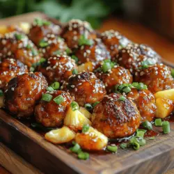 If you're looking for a dish that embodies the perfect blend of sweet and savory, look no further than Juicy Teriyaki Pineapple Meatballs. This delightful recipe not only tantalizes the taste buds but also brings a fun twist to traditional meatballs. The combination of succulent meatballs coated in a rich, tangy teriyaki sauce with the vibrant sweetness of pineapple creates a dish that is sure to win over family and friends alike. Whether served as an appetizer at gatherings or as a main course for a cozy family dinner, these meatballs are versatile and appealing to a broad audience.