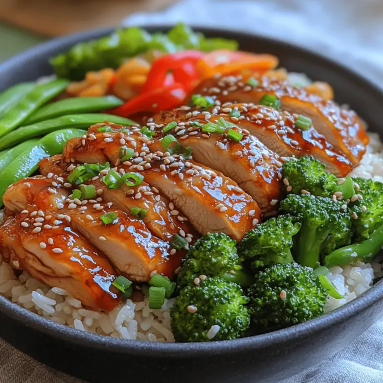 If you're searching for a dish that balances both sweet and savory flavors while being hearty and satisfying, look no further than Sweet & Savory Teriyaki Chicken Rice Bowls. This delightful recipe features tender marinated chicken thighs paired with fluffy rice and vibrant vegetables, creating a wholesome meal that is as nutritious as it is delicious. It’s an ideal option for weeknight dinners, offering a quick yet fulfilling culinary experience that your whole family will love.
