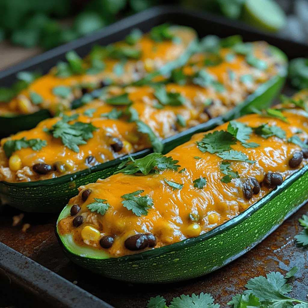 In the realm of creative culinary delights, the Zesty Chicken Enchilada Stuffed Zucchini offers a perfect blend of flavor, nutrition, and presentation, making it a stellar choice for family dinners, meal prep, or even entertaining guests. This dish takes the classic flavors of chicken enchiladas and cleverly marries them with the health benefits of zucchini, creating a low-carb, gluten-free option that doesn't compromise on taste. The vibrant colors and enticing aromas of this dish are sure to please both your taste buds and your guests, turning a simple meal into a fiesta of flavors.