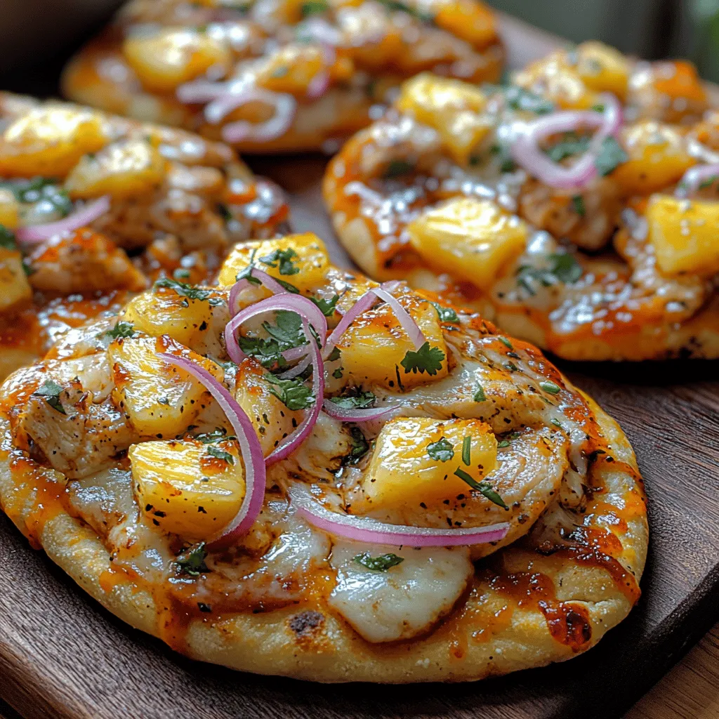 Welcome to a culinary adventure that captures the essence of summer with every bite: Tropical Bliss Pineapple BBQ Chicken Flatbreads. This dish is a delightful fusion of vibrant flavors that harmoniously blend the sweetness of juicy pineapple, the smokiness of BBQ chicken, and the comforting texture of flatbreads. Perfect for casual meals, family gatherings, or weekend barbecues, this recipe offers a delightful escape to a tropical paradise right in your kitchen.