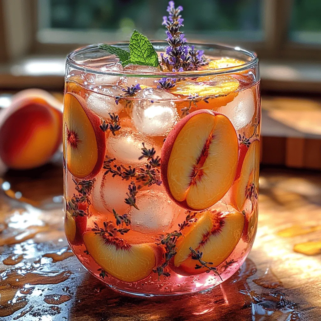 Lavender Peach Infusion Delight: A Refreshing Summer Beverage Recipe