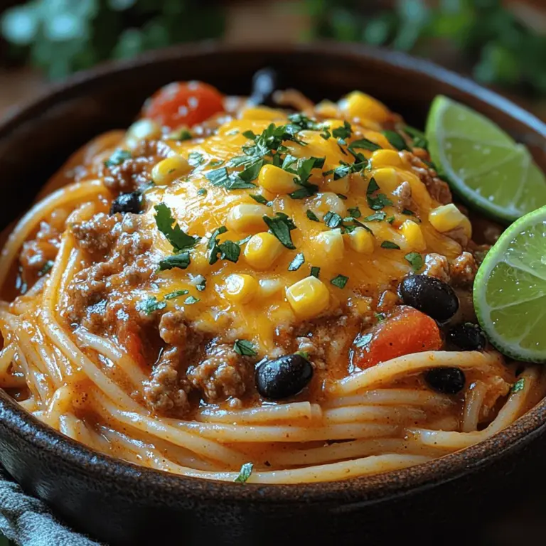In recent years, one-pot meals have surged in popularity among home cooks, and for good reason. These culinary creations offer a delightful combination of convenience and flavor, allowing busy families and meal preppers to whip up delicious dinners with minimal cleanup. Enter "Fiesta Fusion: One-Pot Taco Spaghetti"—a vibrant dish that brings together the beloved flavors of tacos and the comforting essence of spaghetti. This recipe is perfect for taco enthusiasts looking for a new twist on their favorite ingredients.