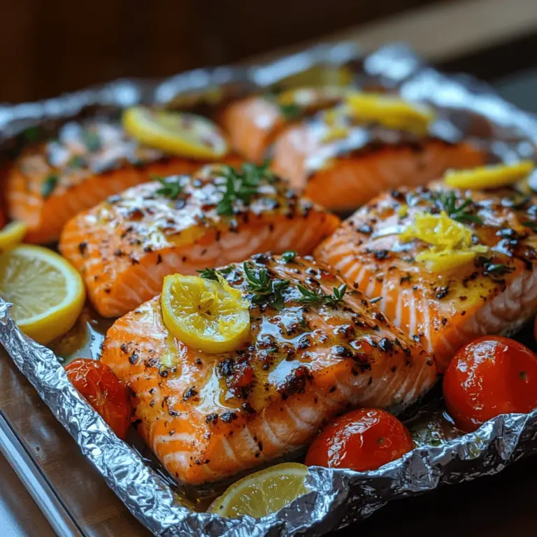 Are you on the lookout for a simple yet flavorful dish that can elevate your weeknight dinners while impressing guests at gatherings? Look no further than Zesty Lemon Butter Salmon Foil Packs. This recipe not only showcases the vibrant, zesty flavors of fresh lemons and rich, buttery salmon but also offers an effortless cooking method that fits perfectly into any busy schedule.