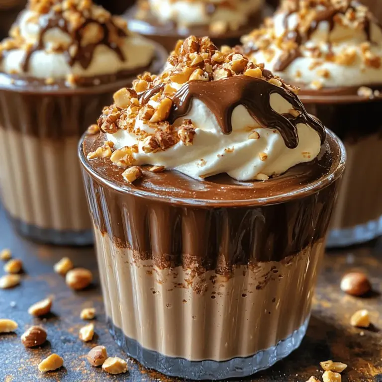 If you're on the hunt for a dessert that embodies luxury and indulgence, look no further than our Decadent Chocolate Hazelnut Mousse Cups. This rich and creamy delight marries the deep, intense flavors of dark chocolate with the sweet, nutty essence of hazelnuts. The result? A dessert that not only satisfies your sweet tooth but also leaves a lasting impression on your guests. Perfect for any occasion—be it a sophisticated dinner party, a casual gathering, or simply a well-deserved treat at home—these mousse cups are a showstopper in their own right.