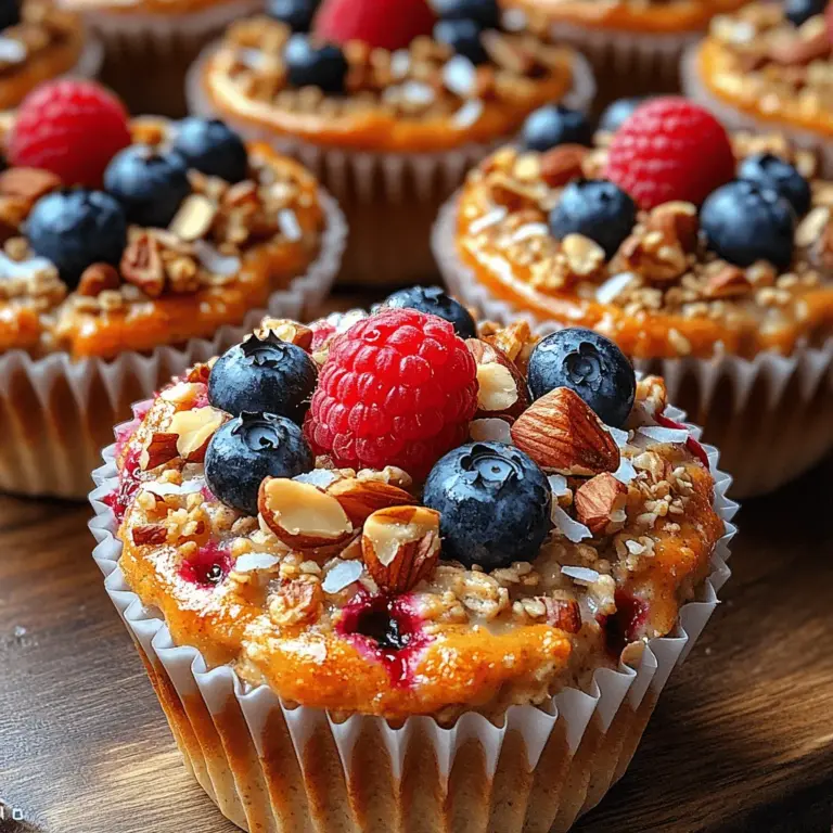 Baked oatmeal has gained popularity as a versatile and wholesome breakfast option. With the ability to serve multiple portions, it’s a practical choice for families or those who like to prepare meals in advance. The concept is simple: mix together oats, liquid, and your favorite add-ins, then bake them into portable cups or bars. This flexibility allows for endless variations, making it easy to adapt the recipe to fit your taste preferences or dietary needs.