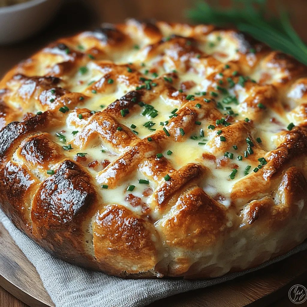 If you’re looking for a crowd-pleaser that combines gooey cheese, crispy bacon, and savory ranch flavors, look no further than Cheesy Bacon Ranch Delight Pull Apart Bread. This dish is not only visually stunning but also incredibly delicious, making it the perfect addition to any gathering. Whether you're hosting a lively game day party, a cozy family get-together, or a festive holiday celebration, this pull-apart bread is sure to steal the show.