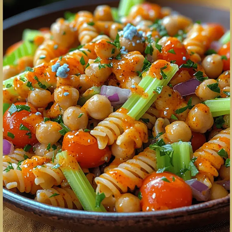 Pasta salads have long held a cherished place in the culinary landscape, celebrated for their versatility and ease of preparation. From picnics to potlucks, these delightful dishes can be tailored to suit any palate or dietary need. They serve as an excellent base for showcasing flavors, textures, and seasonal ingredients. Among the numerous variations, one stands out for its unique blend of spicy, savory, and hearty elements: the Buffalo Chickpea Pasta Salad.