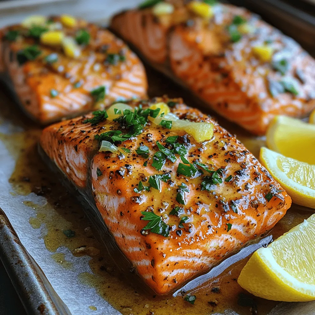 Welcome to the world of culinary delight with our Zesty Lemon Garlic Roasted Salmon. This dish beautifully marries the robust flavors of garlic and lemon with the rich, buttery taste of salmon, creating a meal that is not only delicious but also incredibly beneficial to your health. As more people become conscious of their dietary choices, salmon has emerged as a staple in many kitchens, and for good reason.