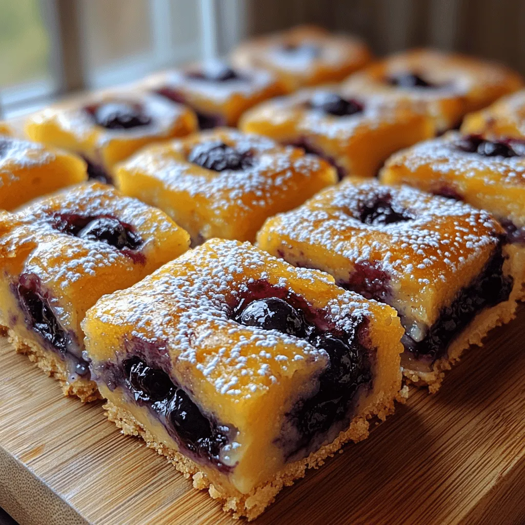 The foundation of the Zesty Blueberry Lemon Bliss Bars is the crust, which is made from a combination of all-purpose flour, powdered sugar, salt, and butter. The all-purpose flour provides structure, while the powdered sugar adds a touch of sweetness and contributes to a tender crumb. Salt enhances the overall flavor, balancing the sweetness of the sugar and the tartness of the lemon. Butter is paramount in creating a buttery, crumbly texture that melts in your mouth. When combined, these ingredients create a base that perfectly complements the juicy blueberry filling and the zesty lemon custard topping.
