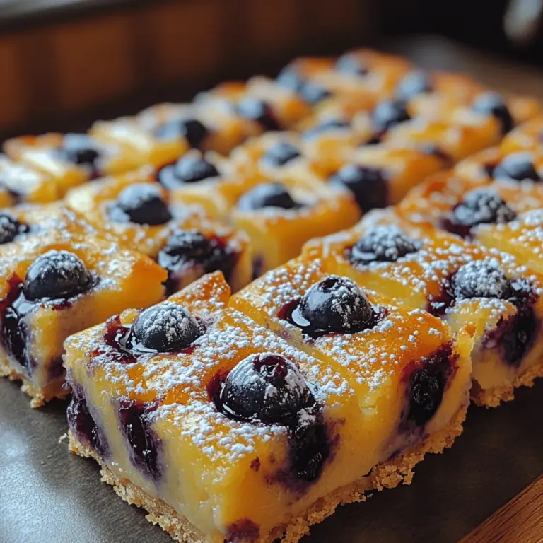 The foundation of the Zesty Blueberry Lemon Bliss Bars is the crust, which is made from a combination of all-purpose flour, powdered sugar, salt, and butter. The all-purpose flour provides structure, while the powdered sugar adds a touch of sweetness and contributes to a tender crumb. Salt enhances the overall flavor, balancing the sweetness of the sugar and the tartness of the lemon. Butter is paramount in creating a buttery, crumbly texture that melts in your mouth. When combined, these ingredients create a base that perfectly complements the juicy blueberry filling and the zesty lemon custard topping.