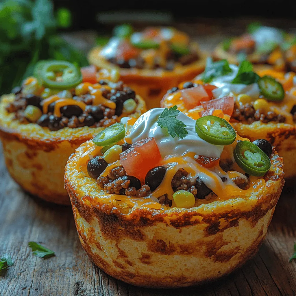 Crispy Cornbread Taco Cups are a culinary delight that beautifully marries the comforting texture of cornbread with the savory richness of taco filling. This unique dish stands out not only for its delicious flavors but also for its visual appeal, making it an ideal choice for gatherings, family dinners, or a fun weeknight meal. Whether you're hosting a party or simply craving something hearty yet satisfying, these taco cups offer a delightful alternative to traditional tacos.