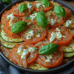 If you're looking for a vibrant and delicious dish that celebrates the flavors of summer, look no further than the Zesty Zucchini Tomato Feta Bake. This dish is a beautiful medley of fresh vegetables, tangy feta cheese, and aromatic herbs, making it a delightful addition to any meal. Whether you're preparing a family dinner, hosting a gathering, or simply seeking a nutritious option for meal prep, this bake is sure to impress.