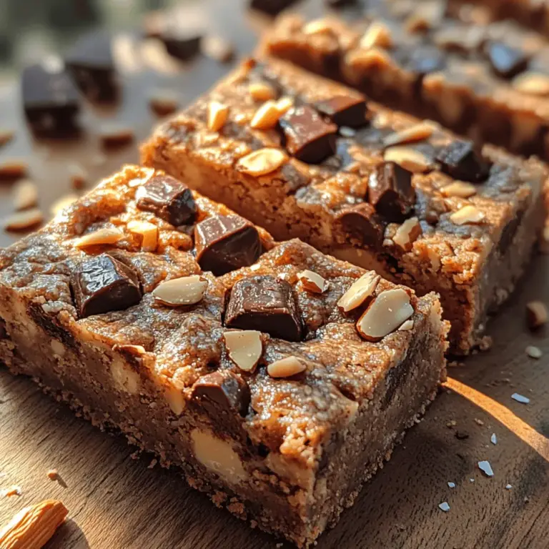 In the quest for healthier dessert alternatives, many are turning to wholesome ingredients that satisfy both the sweet tooth and the desire for nutritious snacks. Among these delightful options, Chocolate Chip Almond Butter Bliss Bars stand out as a prime choice for anyone looking to indulge without the guilt. These bars are not just a treat; they encapsulate the perfect balance of flavors and textures that appeal to health-conscious individuals and dessert lovers alike.