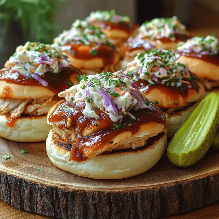 Are you searching for a crowd-pleasing dish that marries convenience with mouthwatering flavors? Look no further than Sweet & Smoky Slow Cooker BBQ Chicken Sliders. This delectable recipe is perfect for any occasion, whether you’re hosting a backyard barbecue, enjoying a casual family dinner, or gearing up for a game day feast. The beauty of these sliders lies in their simplicity and the way slow cooking enhances the flavors, allowing the chicken to absorb the rich, smoky BBQ sauce while remaining tender and juicy.