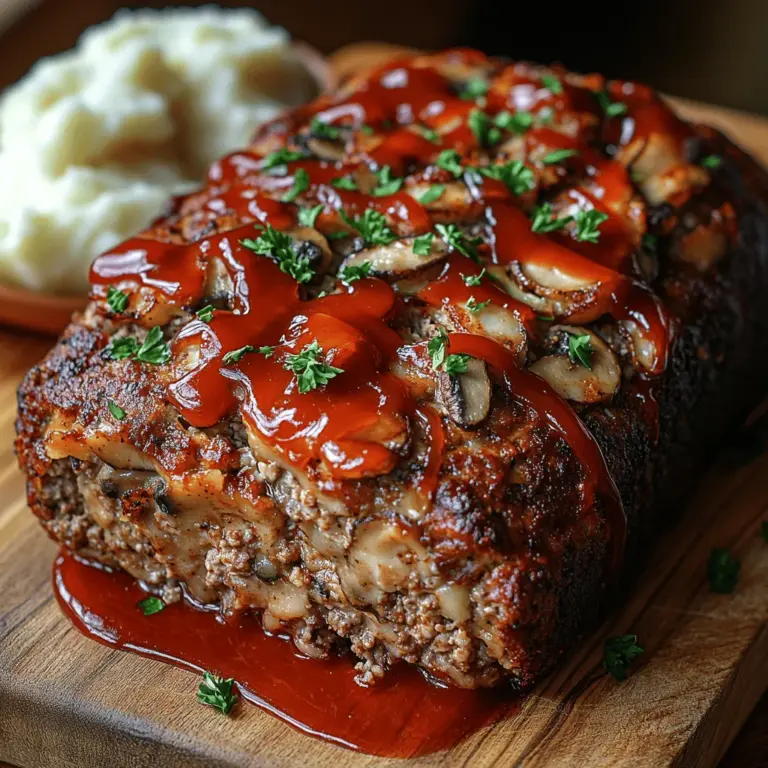 Meatloaf is often considered a quintessential comfort food, a dish that evokes nostalgia for many home cooks. With its humble origins, this classic dish has undergone various transformations over the years, adapting to the tastes and preferences of modern cuisine. One such delightful variation is the Savory Mushroom Swiss Cheese Meatloaf. This recipe elevates the traditional meatloaf with the addition of earthy mushrooms and creamy Swiss cheese, creating a flavorful experience that is both hearty and satisfying.