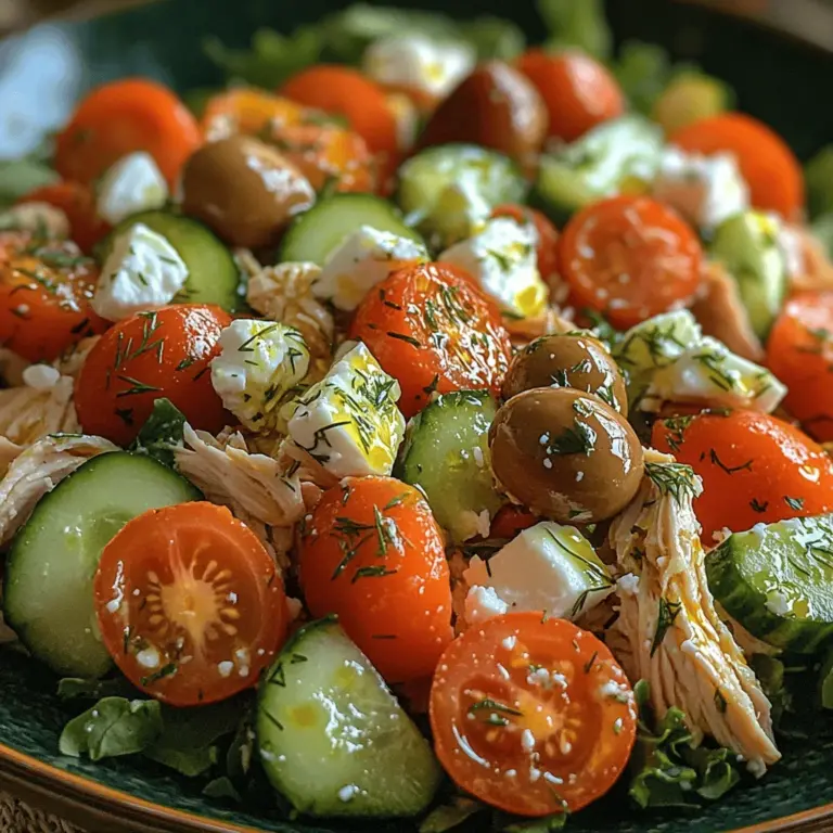 In the realm of healthy eating, the Mediterranean Bliss Chicken Salad stands out as a vibrant and flavorful option that not only tantalizes the taste buds but also nourishes the body. This salad is a delightful combination of lean proteins, fresh vegetables, and wholesome fats, making it a go-to choice for anyone looking to maintain a balanced diet without sacrificing flavor.