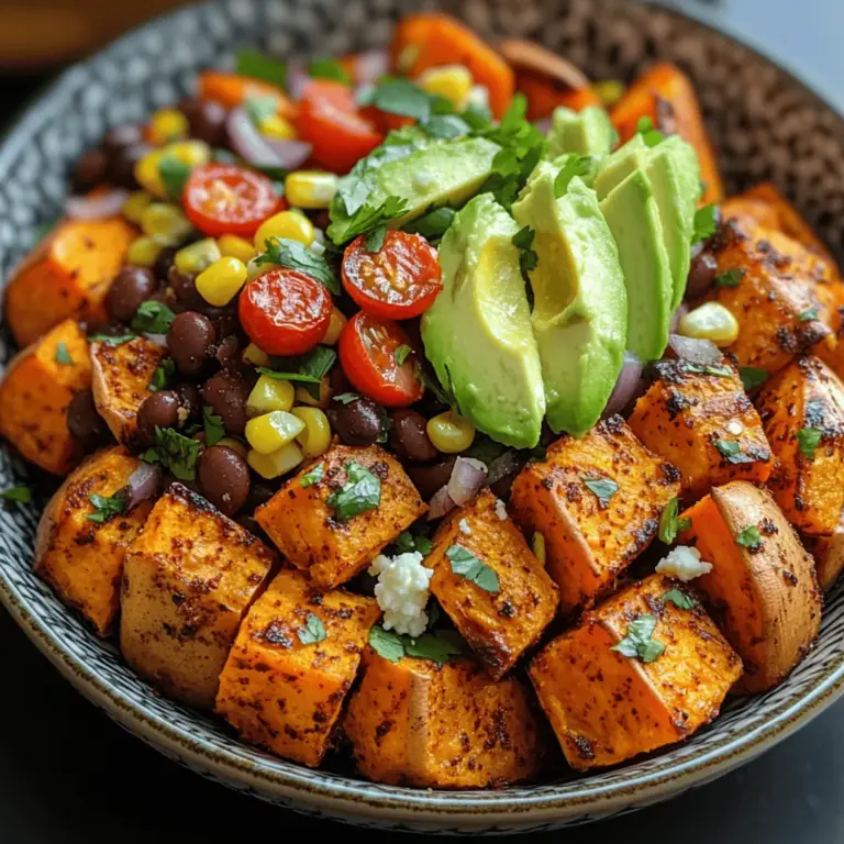 In a world where healthy eating can sometimes feel like a chore, the Sweet & Spicy Tex-Mex Sweet Potato Bowls emerge as a delightful solution that marries flavor and nutrition. This dish is not only visually appealing with its vibrant colors but also offers a harmonious blend of sweet and spicy flavors that dance on the palate. The star of the show, the sweet potato, brings a natural sweetness that perfectly complements the heat from a medley of spices, creating a satisfying meal that can be enjoyed at any time of the day.