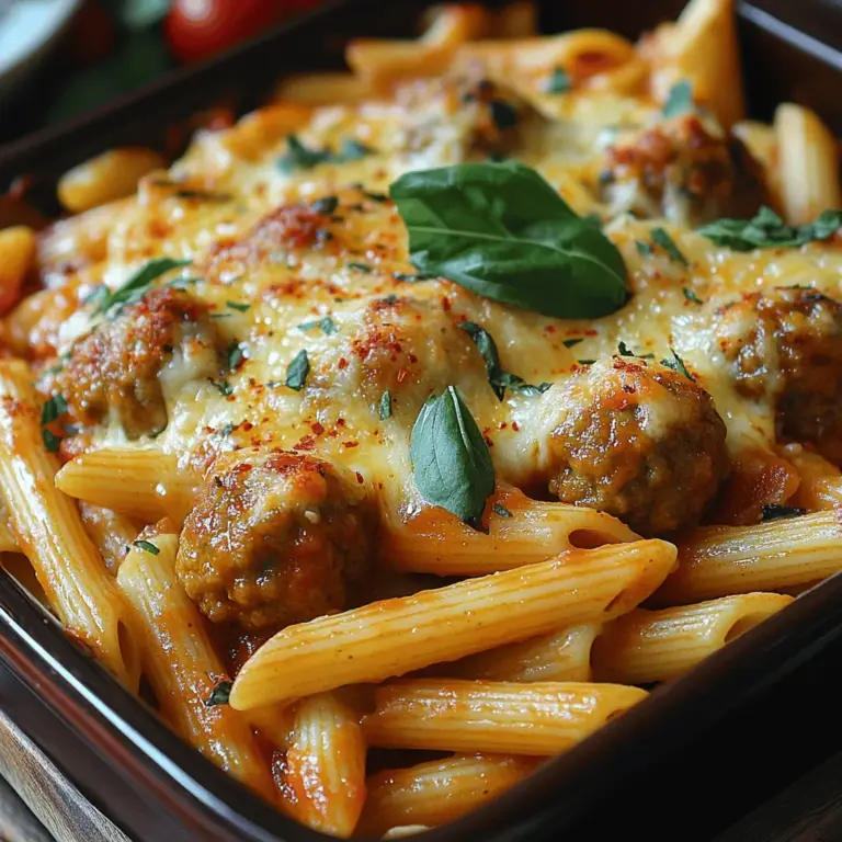 Explore the comforting world of Italian cuisine with this Savory Italian Meatball Casserole. This dish is a beloved staple that brings warmth and satisfaction to family dinners and gatherings. Imagine a bubbling casserole dish filled with tender pasta, hearty meatballs, and a rich marinara sauce, all topped with a generous layer of gooey cheese. In just 40 minutes, you can serve a delicious meal that will please even the pickiest eaters. This article will guide you through the recipe, providing insights into the ingredients, preparation methods, and tips for making it your own.