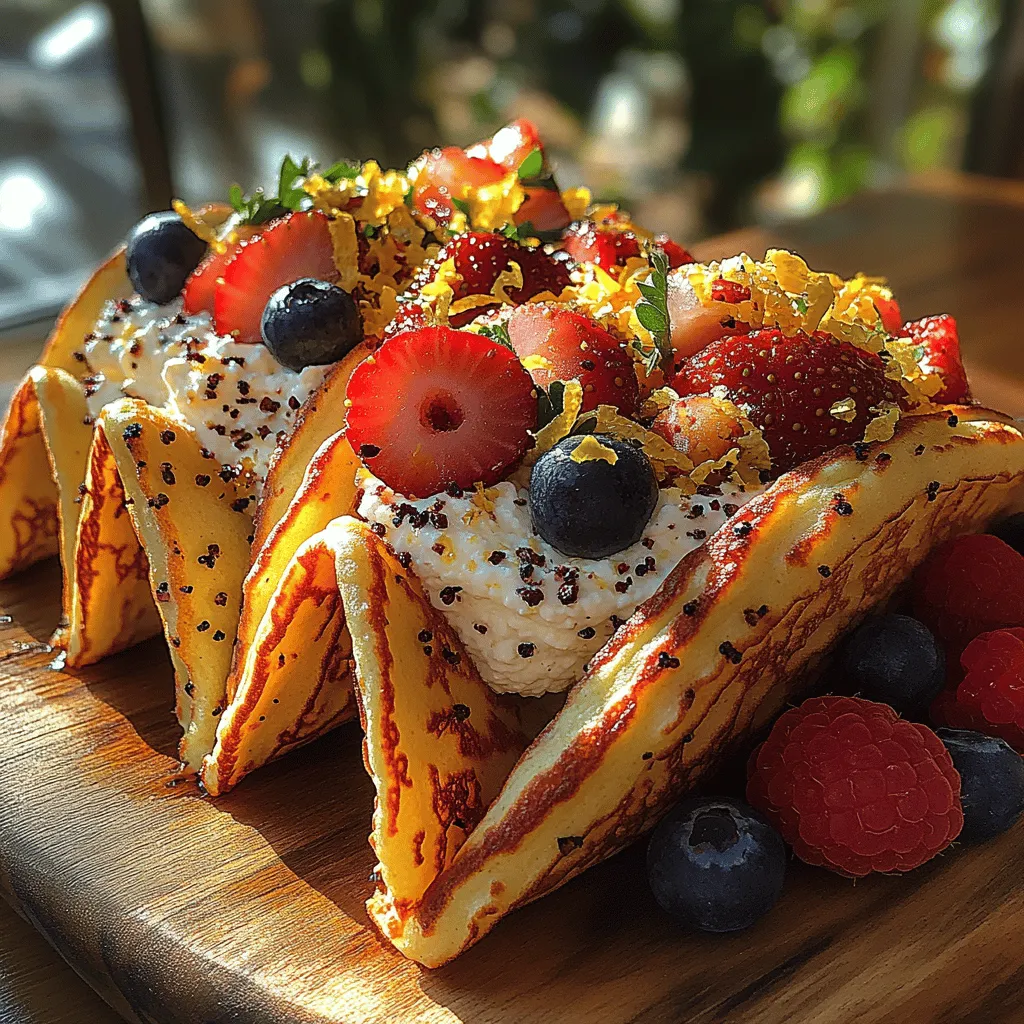 Whipped Lemon Ricotta Pancake Tacos Recipe