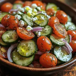 Cucumbers are the backbone of this dish, providing a refreshing crunch that is perfect for warm weather. Nutritionally, cucumbers are composed of about 95% water, making them an excellent hydrating snack. They are low in calories (only 16 calories per cup) and rich in vitamins and minerals, including vitamin K, which is crucial for bone health, and potassium, which helps manage blood pressure.