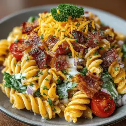 In the realm of summer salads, few dishes can compare to the delightful combination of fresh ingredients and savory flavors found in the Bacon-Love BLT Pasta Salad with Ranch. This recipe captures the essence of a classic BLT sandwich and transforms it into a hearty pasta salad that is perfect for barbecues, potlucks, or a simple family dinner. The Bacon-Love BLT Pasta Salad brings together a medley of crispy bacon, juicy cherry tomatoes, crunchy romaine lettuce, and a creamy ranch dressing, creating a dish that is as visually appealing as it is delicious.