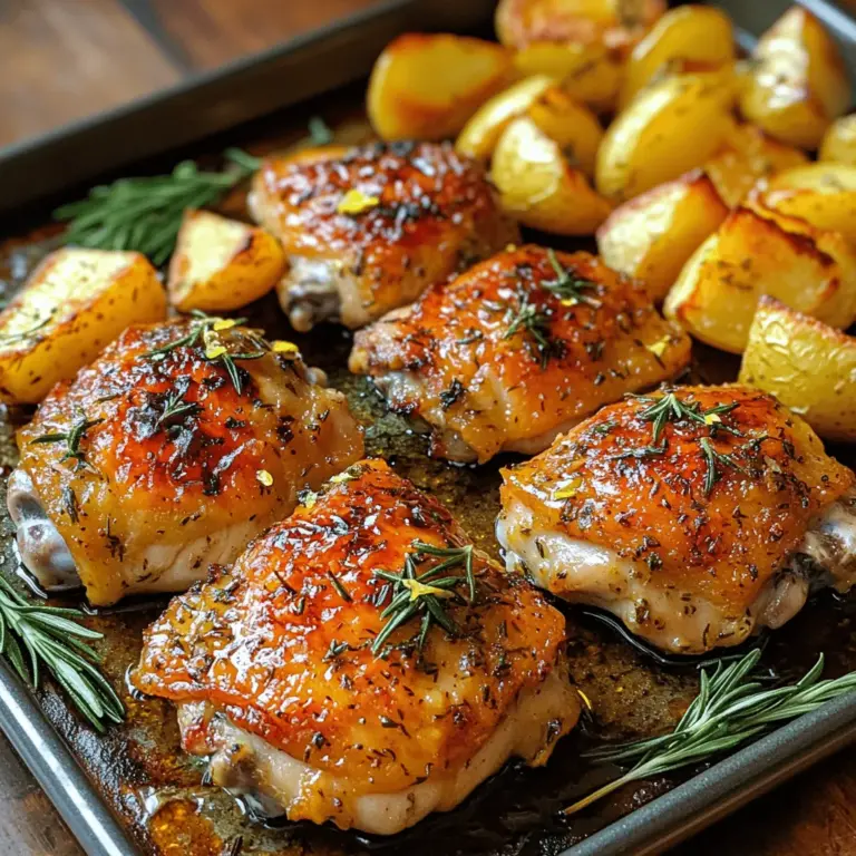 Zesty Lemon Rosemary Chicken & Potato Delight is a culinary masterpiece that distills the essence of comfort food into a single, harmonious dish. This vibrant recipe marries the bright acidity of fresh lemons with the earthy depth of rosemary, creating a flavor profile that is both refreshing and comforting. The appeal of this dish lies not only in its robust taste but also in its practicality as a one-pan meal. For busy weeknights, when time is of the essence, or for those leisurely weekend dinners with family and friends, this recipe is a perfect solution.