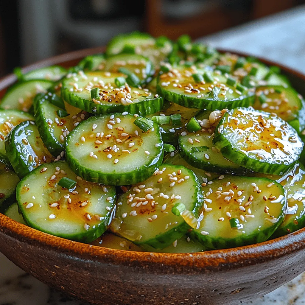 When the temperature rises and the days grow longer, the craving for light, refreshing meals becomes more pronounced. Enter the Crunchy Sesame Garlic Cucumber Salad, a delightful dish that embodies everything summer should be: vibrant, fresh, and utterly satisfying. This salad is not just a pretty side dish; it is a celebration of flavors and textures, showcasing cucumbers as the star ingredient. With a harmonious blend of sesame oil, garlic, and a hint of sweetness, this salad is sure to elevate any meal, whether served as an appetizer or a complement to a main course.