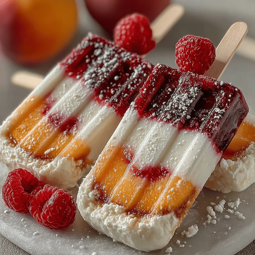 To create the perfect base for your Peachy Melba Summer Popsicles, start by preparing the peach puree. Selecting ripe, juicy peaches is crucial; they should yield slightly to pressure and have a fragrant aroma. Begin by washing the peaches thoroughly, then peel and pit them. Cut the peaches into smaller chunks to facilitate blending.