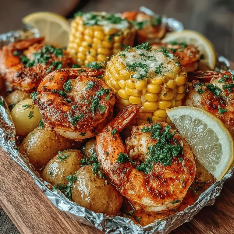 When it comes to easy and delicious summer meals, few dishes can rival the Coastal Charm Shrimp Boil Foil Packets. This vibrant and flavorful recipe brings together succulent shrimp, tender baby potatoes, and sweet corn, all wrapped up in convenient foil packets. Not only does this method enhance the flavors of the ingredients, but it also makes for an incredibly simple cleanup—perfect for busy summer gatherings or cozy family dinners.