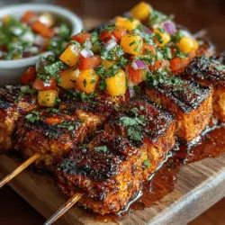 When it comes to grilling, few dishes capture the essence of summer quite like Sizzling Turkey Skewers with Sweet Peach Salsa. This delightful recipe combines the lean, savory goodness of turkey with the vibrant, sweet flavors of fresh peaches, creating a dish that is not only visually appealing but also bursting with flavor. Whether you're planning a family dinner, hosting a barbecue, or seeking a meal prep solution, these turkey skewers serve as a versatile option that caters to various palates and occasions.