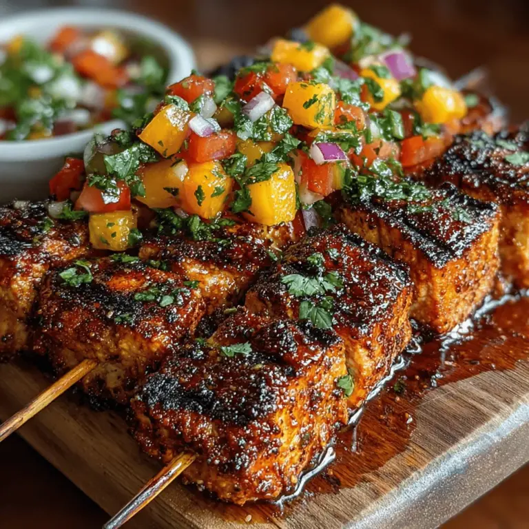 When it comes to grilling, few dishes capture the essence of summer quite like Sizzling Turkey Skewers with Sweet Peach Salsa. This delightful recipe combines the lean, savory goodness of turkey with the vibrant, sweet flavors of fresh peaches, creating a dish that is not only visually appealing but also bursting with flavor. Whether you're planning a family dinner, hosting a barbecue, or seeking a meal prep solution, these turkey skewers serve as a versatile option that caters to various palates and occasions.