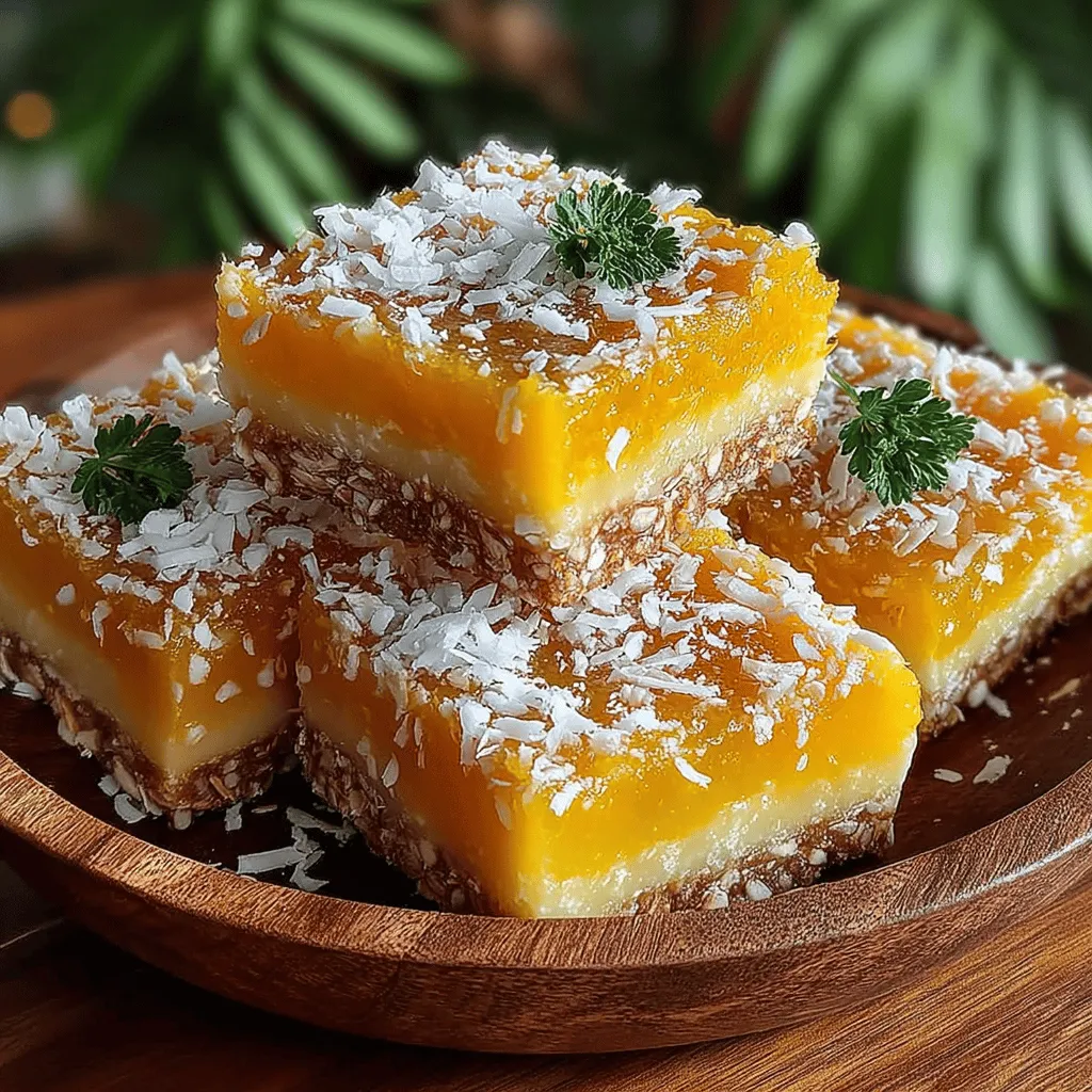 No-bake desserts have gained immense popularity for their simplicity and convenience, allowing anyone to whip up something delicious without the need for an oven. These treats are perfect for those warm summer days when you crave something sweet but don't want to spend hours in the kitchen. One such delightful creation is the Tropical Bliss No-Bake Mango Coconut Bars. This recipe encapsulates the essence of a tropical getaway, bringing together the vibrant flavors of mango and the creamy texture of coconut to create a refreshing and healthy indulgence.