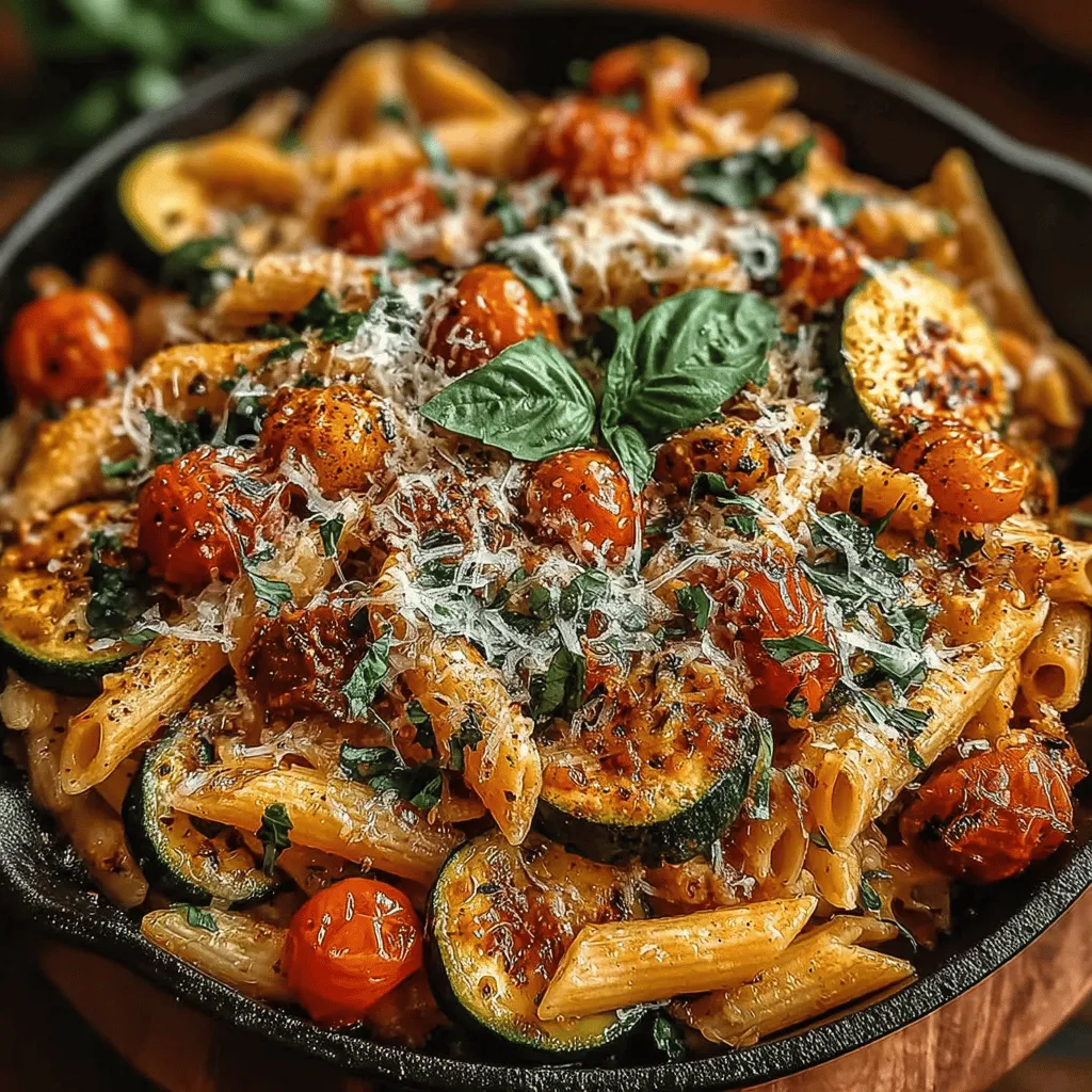 There's something incredibly comforting about a warm bowl of pasta, especially when it comes with a creamy sauce that wraps around each noodle like a cozy hug. The Creamy Zucchini Tomato Pasta Skillet is a delightful dish that perfectly balances rich flavors with fresh ingredients, making it a versatile meal suitable for any occasion—whether it's a quick weeknight dinner or a special gathering with friends and family.
