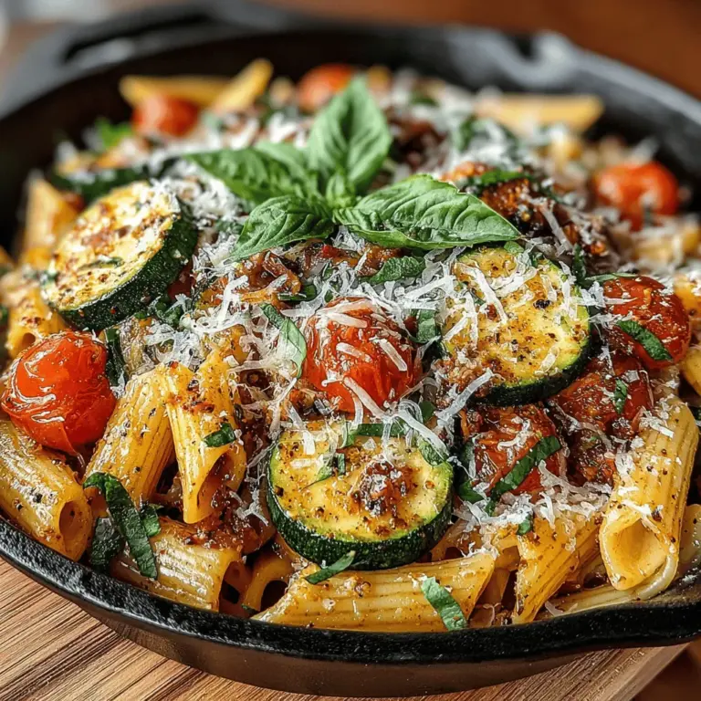 There's something incredibly comforting about a warm bowl of pasta, especially when it comes with a creamy sauce that wraps around each noodle like a cozy hug. The Creamy Zucchini Tomato Pasta Skillet is a delightful dish that perfectly balances rich flavors with fresh ingredients, making it a versatile meal suitable for any occasion—whether it's a quick weeknight dinner or a special gathering with friends and family.
