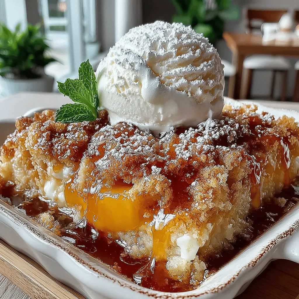 Welcome to the sweet and comforting world of desserts, where flavors come together to create unforgettable experiences. Among these delightful creations, the Heavenly Peach Cobbler Delight stands out as a timeless classic. This dessert combines the lusciousness of fresh, ripe peaches with a tender, buttery crust, resulting in a warm and inviting treat that is perfect for any occasion. Whether you are hosting a family gathering, celebrating a special milestone, or simply indulging in a cozy night at home, this recipe promises to satisfy your sweet tooth and leave everyone wanting more.
