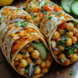 Golden Spiced Chickpea Wraps: A Wholesome Delight