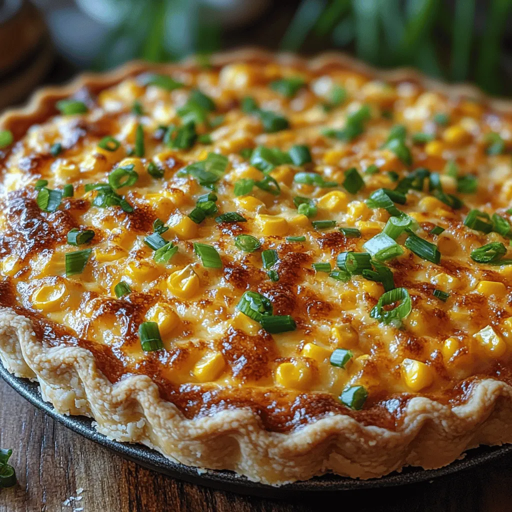 Sweet Corn & Cheddar Quiche is more than just a dish; it's a celebration of flavors and textures that can elevate any meal. This delightful quiche marries the natural sweetness of fresh corn with the rich, creamy taste of sharp cheddar cheese, all nestled within a flaky, golden-brown pie crust. Whether served at a leisurely brunch, a festive breakfast gathering, or as a light weekday dinner, this quiche is sure to impress and satisfy. Packed with protein and bursting with flavor, it stands out as a versatile option for families and friends alike.