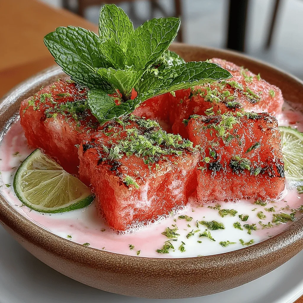 To achieve the delightful flavor and texture of grilled watermelon, it's essential to master the grilling process. Start by selecting a ripe watermelon; look for one that feels heavy for its size and has a uniform shape. Once you have your watermelon, slice it into thick wedges, about 1-inch thick. This thickness will help prevent the watermelon from falling apart on the grill while allowing it to develop those coveted grill marks.