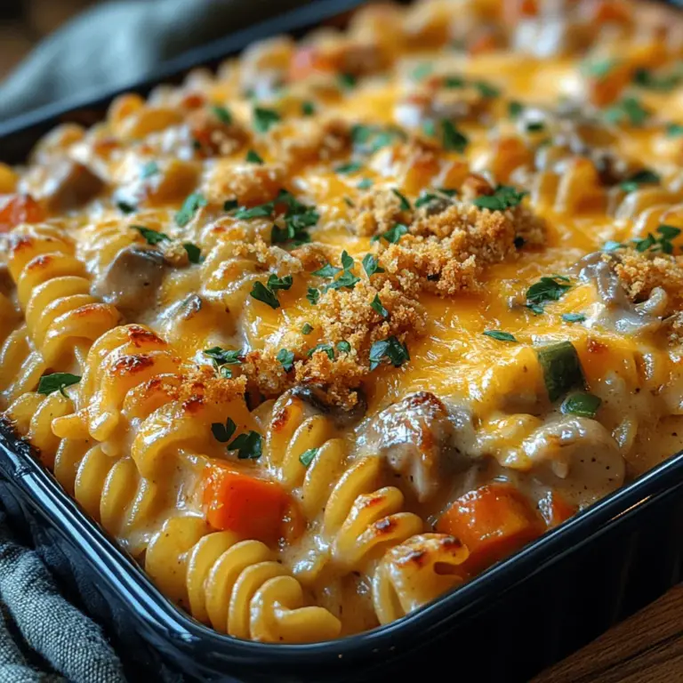 When it comes to comfort food, few dishes can rival the warm embrace of a cozy casserole. The Cozy Creamy Chicken Noodle Casserole is a quintessential example of this culinary genre, combining tender chicken, soft pasta, and a creamy sauce into one harmonious dish. This casserole is not only a delicious meal option but also an inviting centerpiece for family gatherings. Its versatility makes it suitable for any occasion, whether it's a weeknight dinner or a special celebration, allowing you to tailor it to your family's preferences.