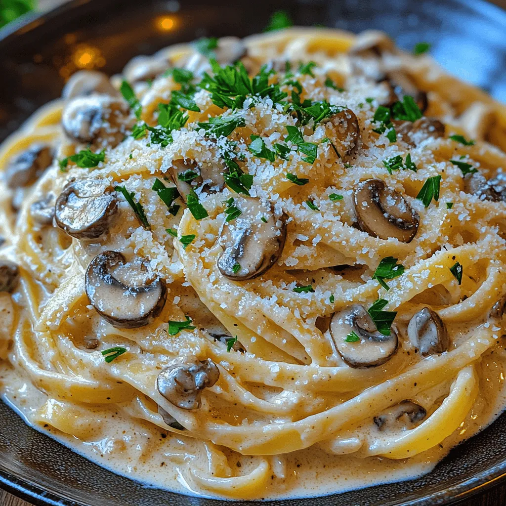 To achieve the perfect flavor profile in your Creamy Garlic Mushroom Pasta, the sautéing of garlic and mushrooms is a crucial step. Begin by heating a generous amount of olive oil or butter in a large skillet over medium heat. Once the oil is hot, add the minced garlic, stirring constantly to prevent it from burning. Cooking garlic is all about timing; it should be fragrant and slightly golden but not browned, as burnt garlic can impart a bitter taste to the dish.