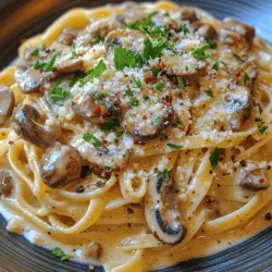 Creamy Garlic Mushroom Pasta