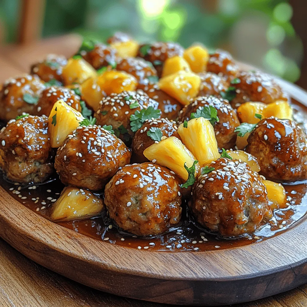 If you're searching for a dish that beautifully marries sweet and savory flavors, look no further than Sweet & Savory Pineapple Teriyaki Meatballs. This delightful recipe features juicy meatballs glazed with a rich teriyaki sauce, complemented by the tropical sweetness of pineapple. Perfect as an appetizer, a main course, or even as part of a meal prep, these meatballs are sure to impress your family and friends.