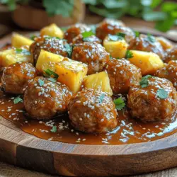 If you're searching for a dish that beautifully marries sweet and savory flavors, look no further than Sweet & Savory Pineapple Teriyaki Meatballs. This delightful recipe features juicy meatballs glazed with a rich teriyaki sauce, complemented by the tropical sweetness of pineapple. Perfect as an appetizer, a main course, or even as part of a meal prep, these meatballs are sure to impress your family and friends.