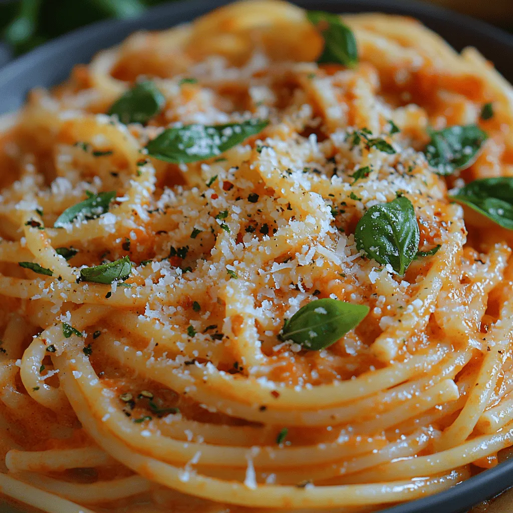 Heavenly Creamy Tomato Basil Spaghetti