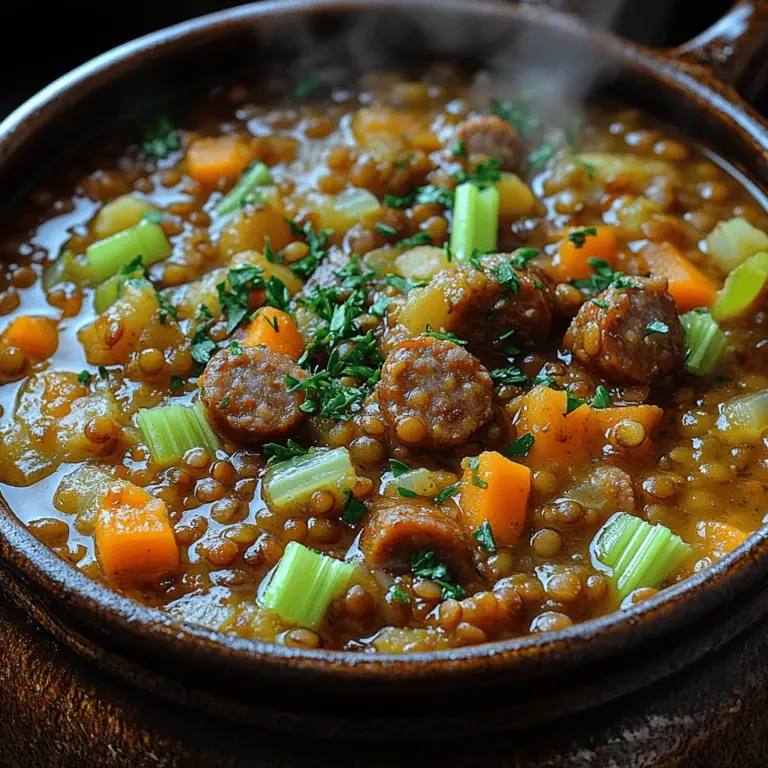 In recent years, lentil-based dishes have surged in popularity, captivating the attention of home cooks and food enthusiasts alike. This trend can be attributed to the increasing awareness of health and wellness, as well as the desire for versatile, plant-forward meals that don't compromise on flavor. Lentils, with their rich texture and ability to absorb a variety of flavors, make an excellent base for a multitude of recipes. One such recipe that stands out is Savory Lentil & Sausage Stew, a nourishing and hearty dish that is perfect for cold days or family gatherings.