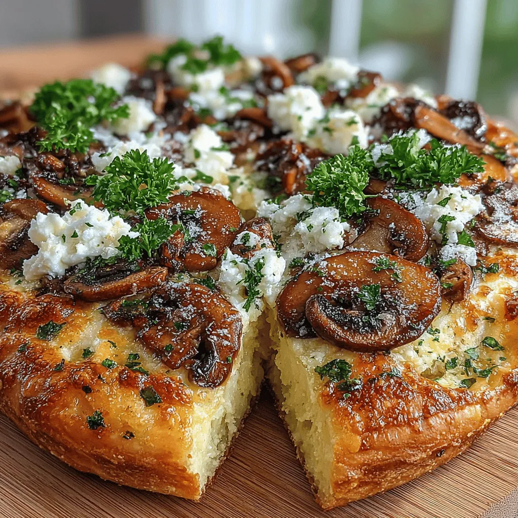 Roasted Garlic & Mushroom Flatbread is a delightful culinary creation that combines the rich, earthy flavors of mushrooms with the sweet, mellow taste of roasted garlic. This dish appeals to both vegetarians and meat lovers alike, thanks to its robust flavor profile and satisfying texture. Flatbreads are not only versatile but also serve as the perfect canvas for a wide range of toppings, making them an excellent choice for appetizers, snacks, or even main courses. The combination of fresh ingredients in this recipe elevates the dish, creating a gourmet experience right in your own kitchen.