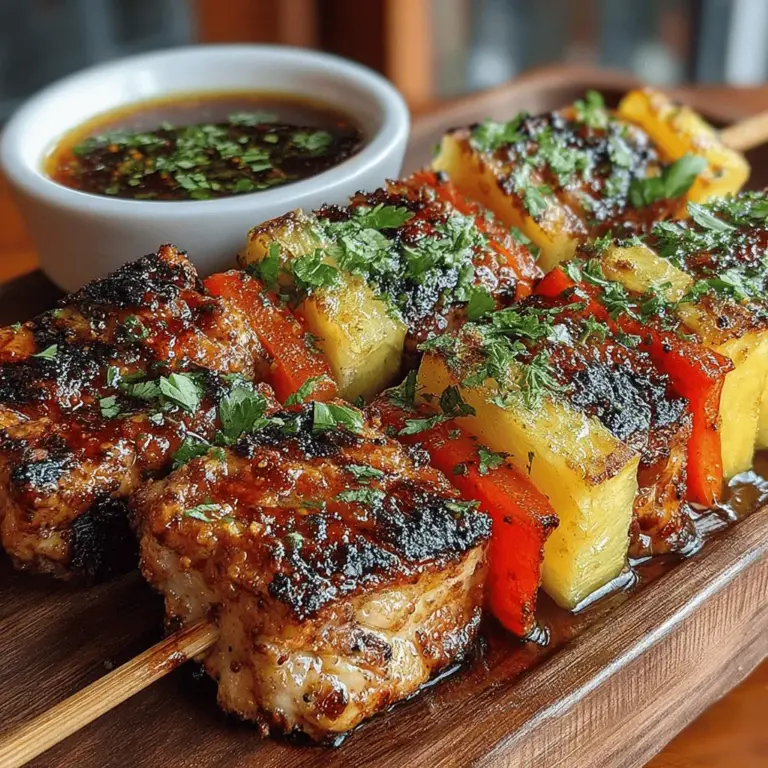 Kabobs have long captivated food lovers around the world with their versatility and vibrant presentation. Whether grilled, baked, or broiled, these skewered delights are perfect for summer barbecues, family dinners, or even meal prep for the week ahead. The beauty of kabobs lies not only in their ease of preparation but also in their ability to showcase a variety of flavors and ingredients. Among the myriad of kabob recipes, "Tropical Tango: Sweet & Spicy Pineapple Chicken Kabobs" stands out as a unique dish that marries the sweetness of fresh pineapple with the spicy kick of marinated chicken. This recipe not only tantalizes the taste buds but also brings a burst of color and nutrition to the table.