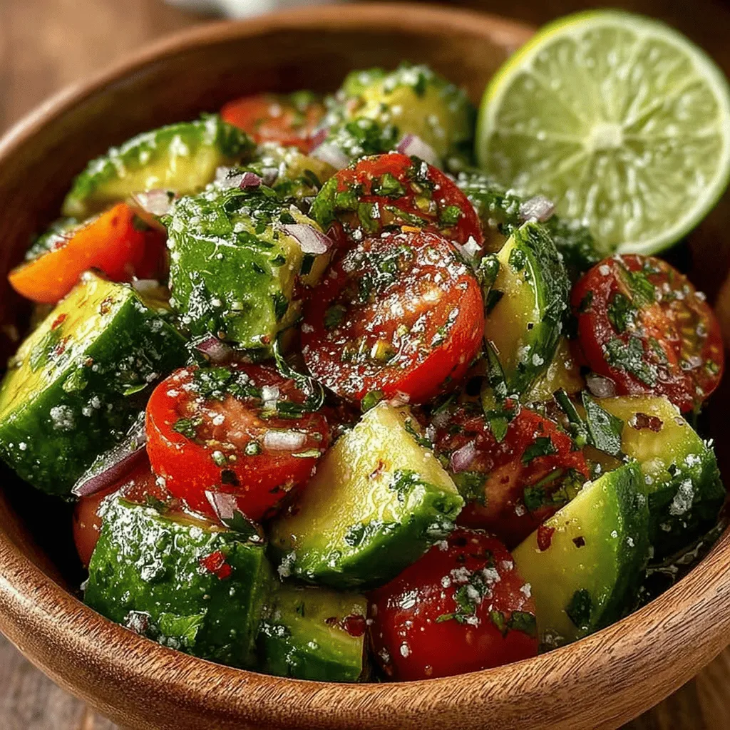 Creating a Fresh & Creamy Cucumber Avocado Salad is a delightful experience that combines fresh ingredients and vibrant flavors. Follow these detailed instructions to ensure a successful dish that is not only delicious but also visually appealing.